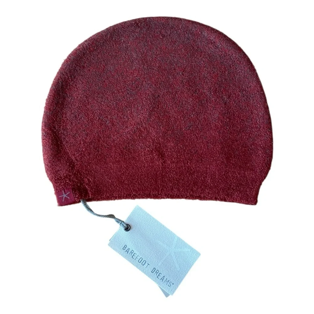 Barefoot Dreams CozyChic Lite Confetti Beanie Crimson Rosewood Winter Hat NEW